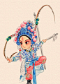 【手绘古装戏曲人物图】
——   京剧《八大锤》陆文龙。