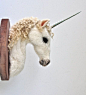 Felted Unicorn Head Wall Mount