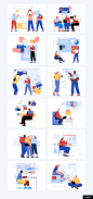 Illustrations : Teammates is a brand new pack of 12 flat and stylish illustrations. Create beautiful websites, applications and presentations using these high-detailed businesses and IT scenes. All illustrations are in vector and easily customizable. AI, 