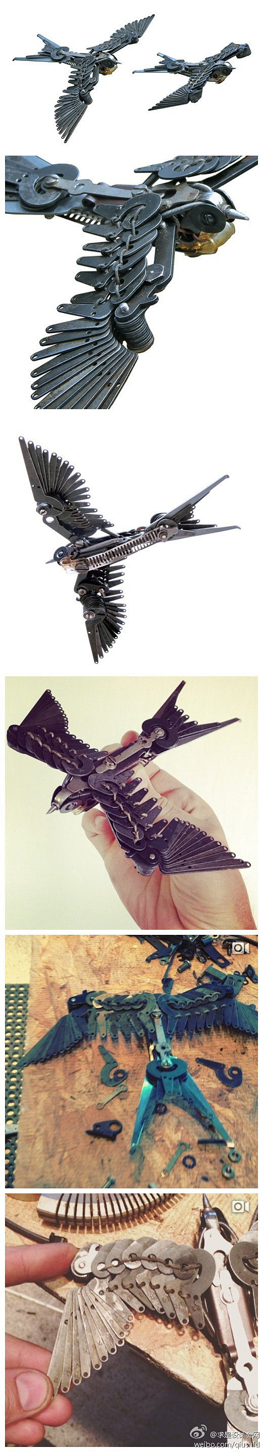破旧打字机改造的动物雕塑，加州艺术家Je...