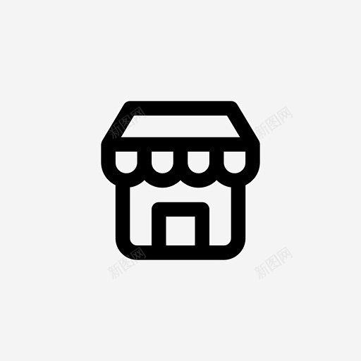 商店像素完美线条图标 创意素材