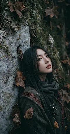 让AI画给我看：AI生成图 秋 #ai画# #ai人像写真# #手机壁纸# #ai人物写真照# #氛围感ai写真#