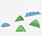 卡通山psd免抠素材_新图网 https://ixintu.com 卡通山,山,火山,雪山