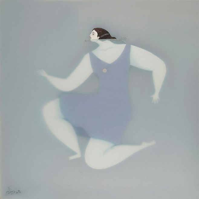 Sonia Alins绘画作品：水中的女...