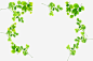 绿色的小树叶边框装饰-觅元素51yuansu.com png漂浮设计元素