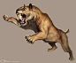 Smilodon : Smilodon was a genus of prehistoric cat belonging to the Machairodontinae. It was the last and largest of the sabertooth cats, ranging from North to South America during the late Pliocene to the end of the Pleistocene. Commonly referred to as a