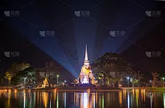 素可泰历史公园，800年前的泰国古城夜景