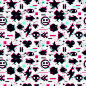 glitch seamless pattern with video games element