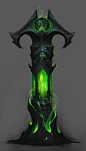 Fel Pillar, Ryan Metcalf : This was some ideation i did to help come up with a look for the shape language and materials for the demon structures in legion.