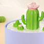 Cactus Automatic Power Off USB Drinking Fountain is a cute cat water fountain with a steady flow of filtered water. The smart sensor automatically cuts off the power.