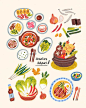 Annelies 아넬리스 (@anneliesdraws) • Instagram photos and videos    Food illustration of Korean food | Food art | Kimchi | #illustration #Illustrationart #artwork #illustrationinspo #creative #drawing #painting