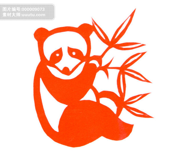 剪纸熊猫
