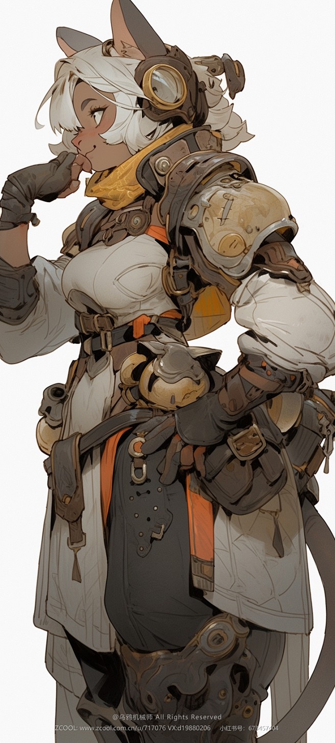 猫娘_AI绘画_Midjourney_萌...