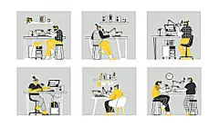 播音主播扁平风插画矢量元素