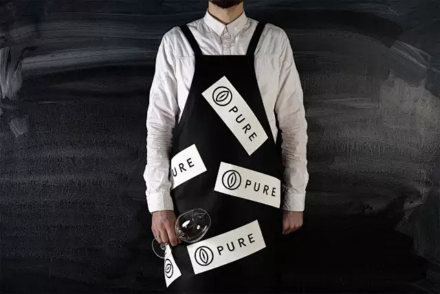 Pure约会应用程序品牌黑白VI设计