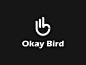 Okay Bird animal bird bird logo branding clever design dual meaning film finger hand logo movie vector