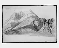 john singer sargent-Mountain View (from Switzerland 1869 Sketchbook)
