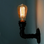 【KC灯具】loft工业复古风创意水管壁灯 咖啡厅酒吧个性墙壁灯