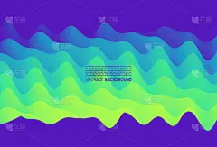 抽象波浪背景横幅，传单，书封面，海报。动态效果。矢量插图。设计模板。