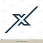 X字母标志模板插图设计。向量EPS 10。