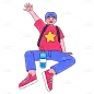 孟菲斯-驴友元素贴纸