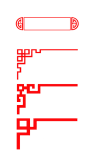 祥云边框  春节花纹