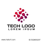 Technology logo. Technology Icon. Tech logo. Network Icon. Business, Connect, Network Logo. Biotechnology Concept. Molecule, Atom Icon.