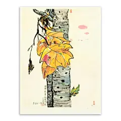 轻艺术 大师名画 吴冠中 梧桐 新中式 水墨画海报画芯##写意##书房##客厅##装饰画#