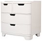 Luxo Dresser, White Frame modern kids dressers