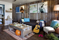 California surf style beach bungalow: 