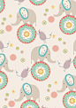 Patterns for wallpapers by little cube studio for children's design