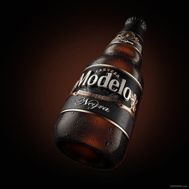 MODELO国外啤酒包装凸版瓶贴设计-E...