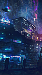 General 1440x2560 cyberpunk artwork street futuristic dark science fiction dystopic