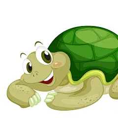 黑绿唯美创意大气手绘乌龟矢量素材