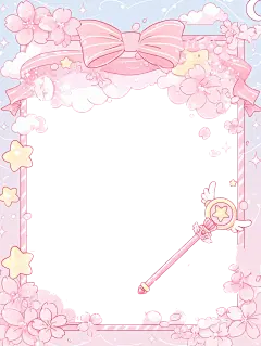 魔法樱杖 | ins风边框素材～ - 小红书