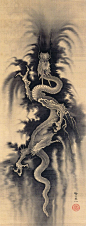 Suzuki Kiitsu. Ascending Dragon. Japanese painting. Nineteenth century.