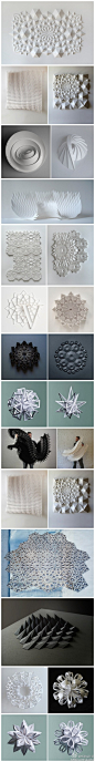 Matt Shlian 的精细复杂几何折叠纸雕塑