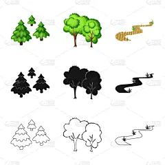 街道,城市生活,符号,野生动物,公园,白杨,小路,行人,设计,布置