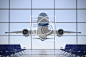 Plane over airport terminal #机场#