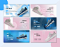 Md Tayebur在Dribbble上的鞋子网页横幅设计和shopify横幅
