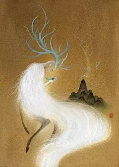 〔 手绘水彩素材 〕作者' 鹿菏HE