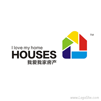 我爱我家房产Logo设计