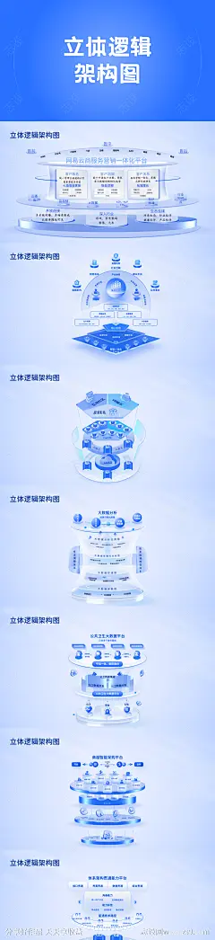 立体逻辑图结构图架构图PPT-源文件-志设网-zs9.com