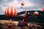 People 2048x1365 fantasy art women outdoors hot air balloons model