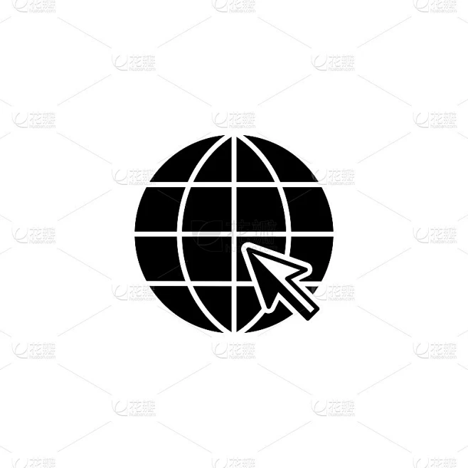 Illustration Vector graphic of globe icon素材-花瓣网