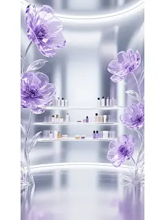 银色系列直播间背景搭建｜高清素材 - 小红书