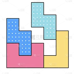 手绘-俄罗斯方块贴纸SVG-7