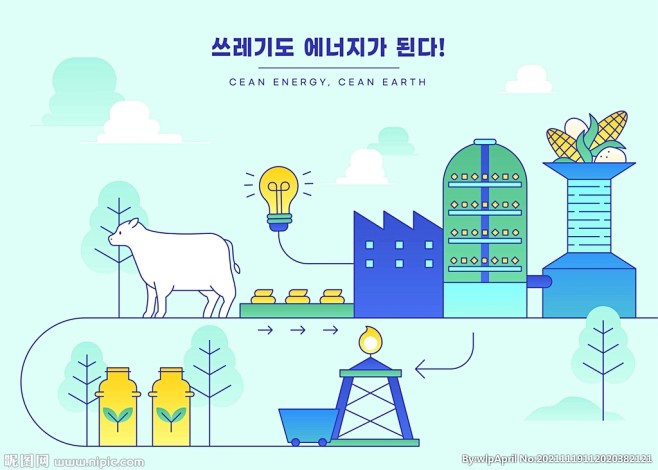 环保新能源插画  