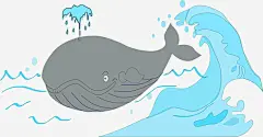简约手绘鲸高清素材 动物 卡通鲸鱼 手绘鲸 海水 海洋 海洋生物 海浪 简约手绘 鲸鱼 免抠png 设计图片 免费下载
