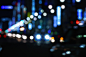 城市,路,霓虹灯,前灯,街道_108226365_Defocused Street and Car Lights at Night in Tokyo_创意图片_Getty Images China